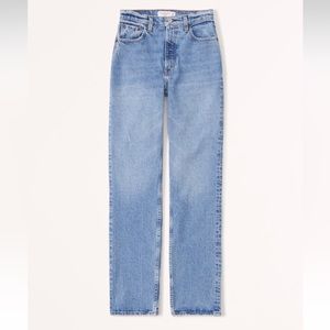 NWT Abercrombie &Fitch Ultra High Rise 90s Straight Jeans
